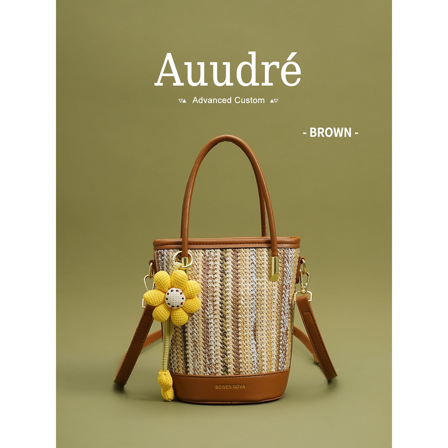 Fiesta Bucket Bag — Straw