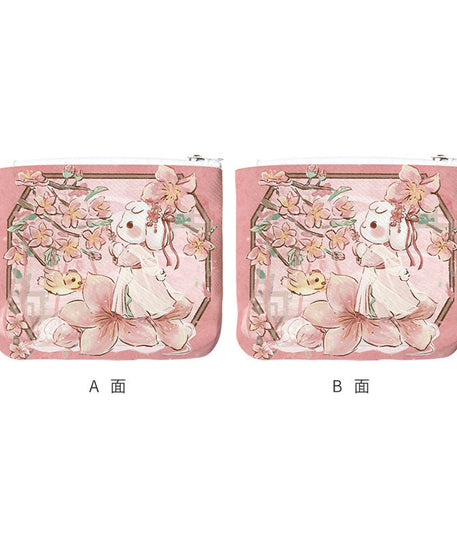 Peach Blossom Canvas Coin Purse