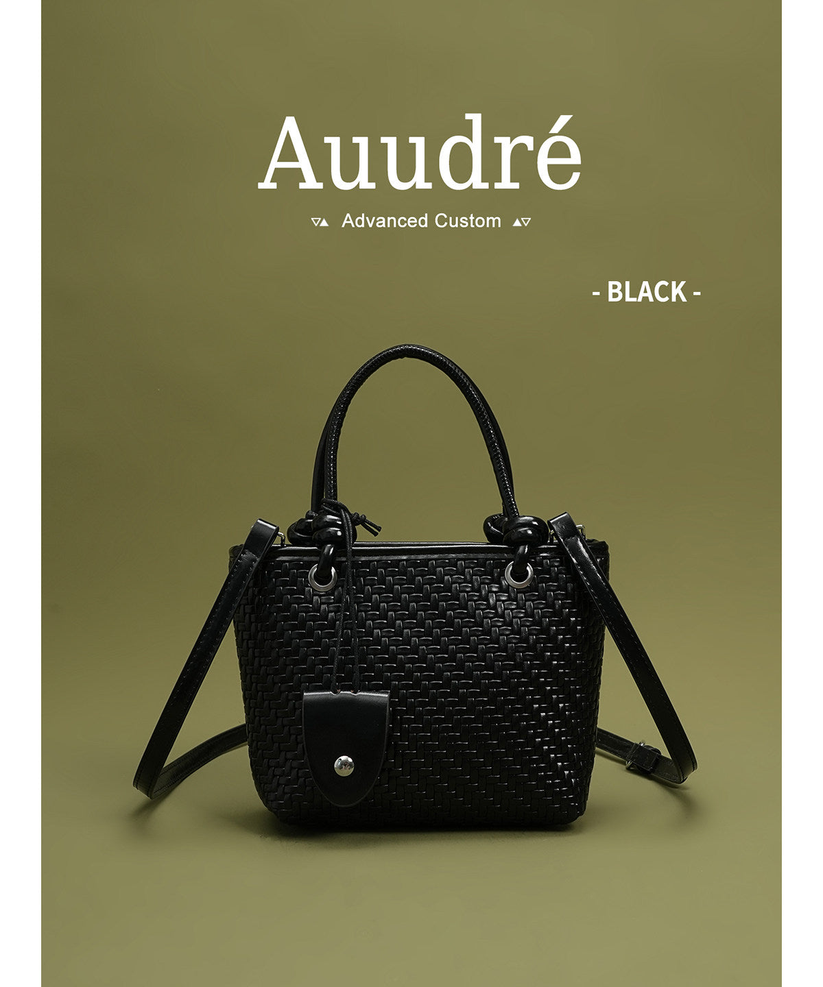 Cobble Woven Top-Handle Bag