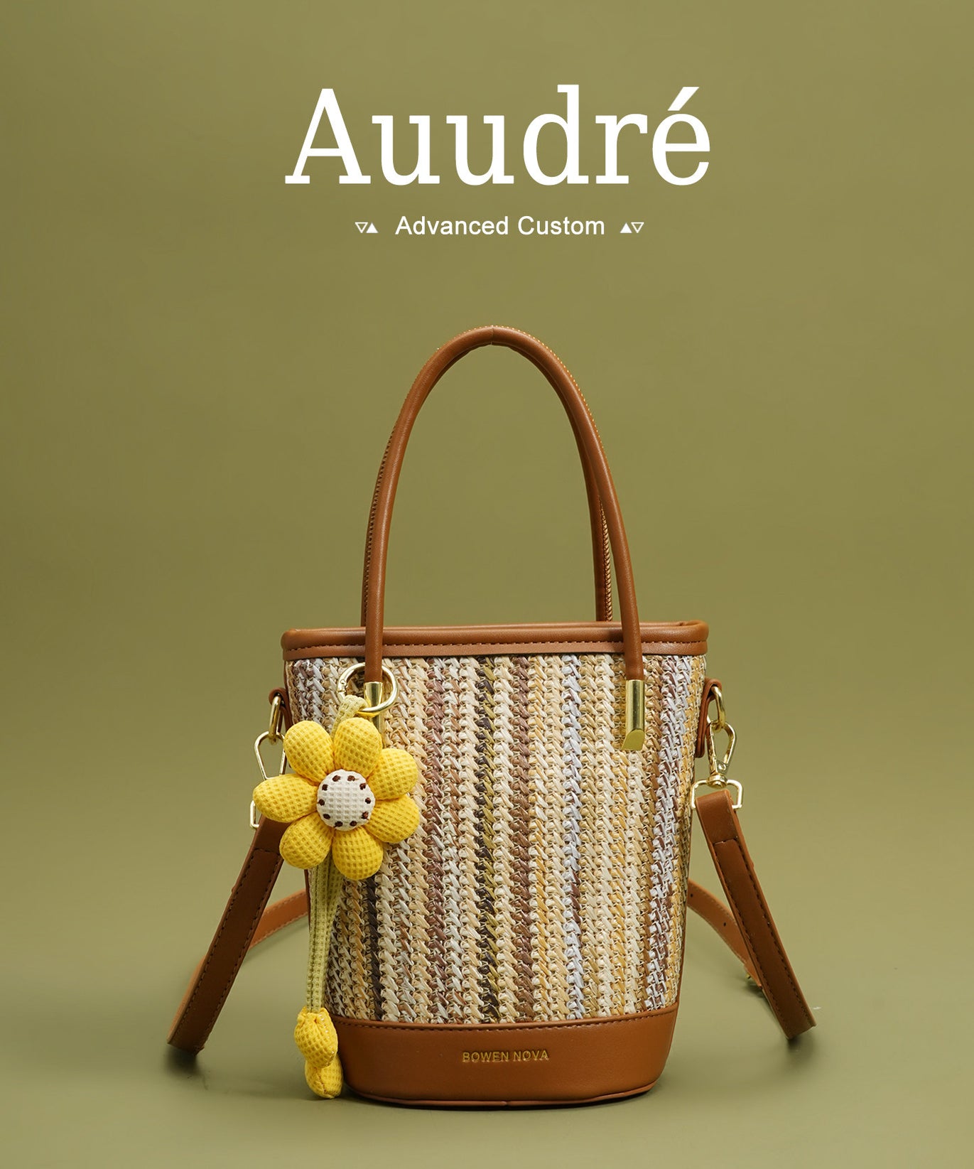 Fiesta Bucket Bag — Straw