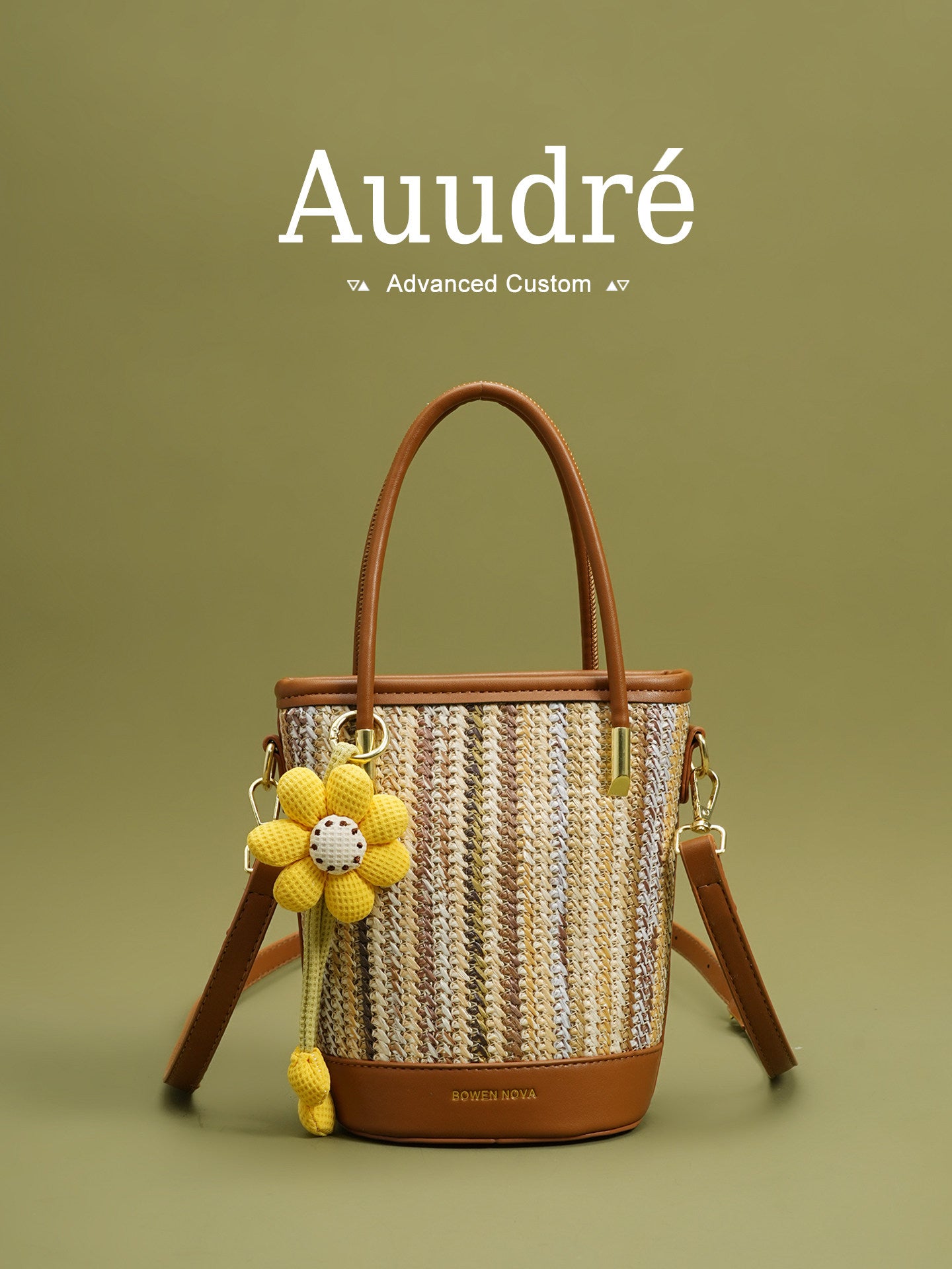 Fiesta Bucket Bag — Straw