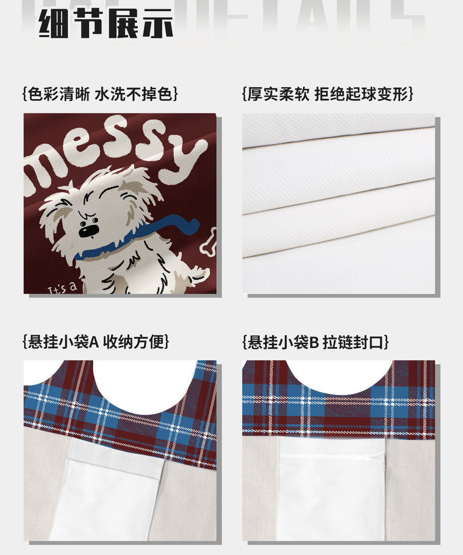 Scribble Pup Canvas Shoulder Bag