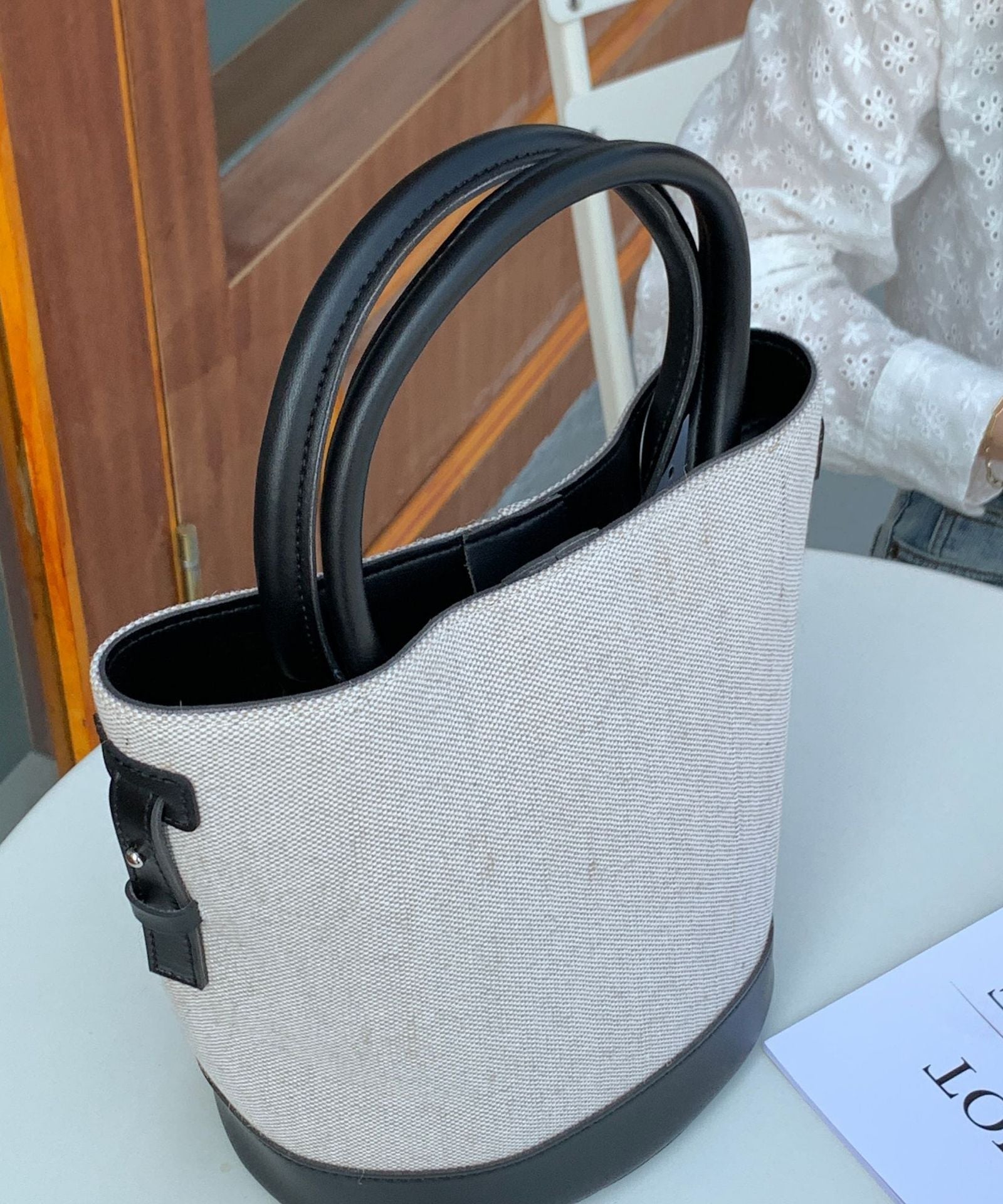 Serah Vegan Leather Crossbody Bucket Bag