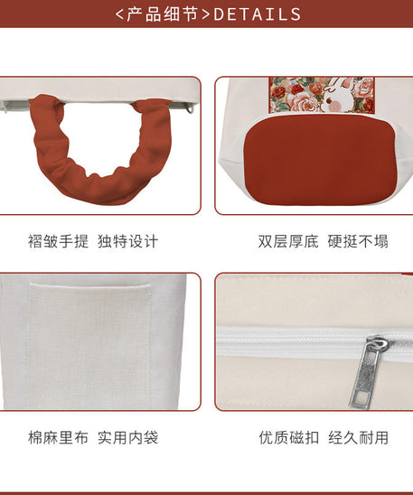 Rose Manor Canvas Tote