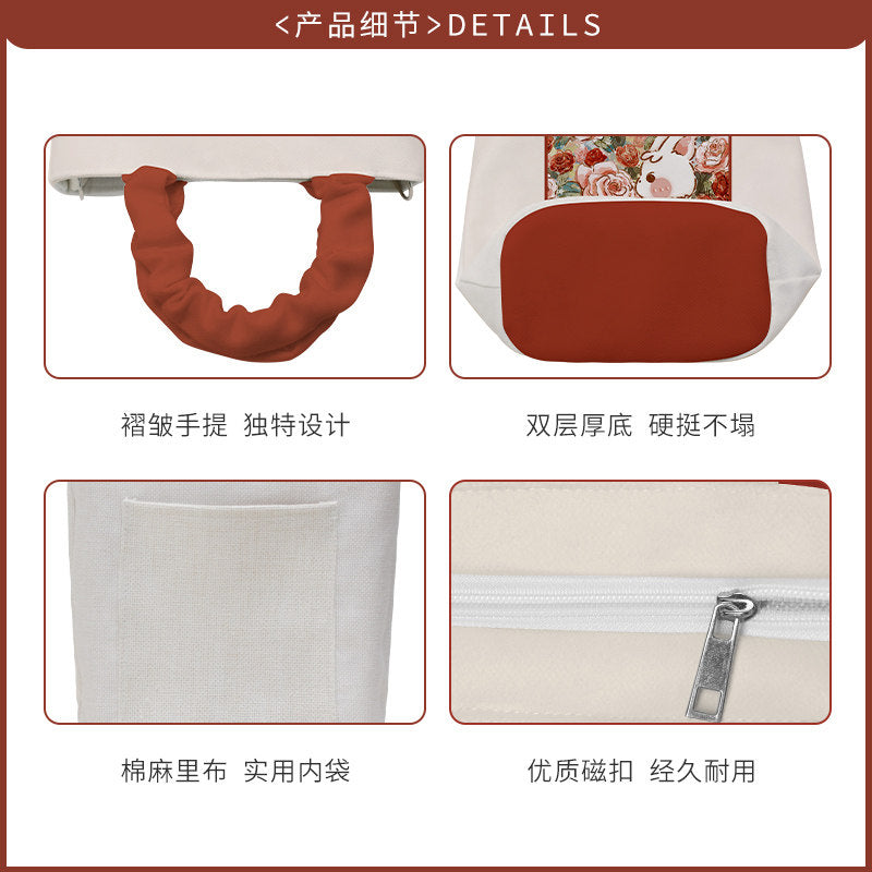 Rose Manor Canvas Tote