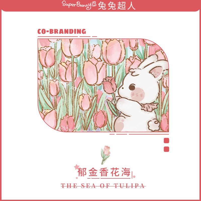 Tulip Field Canvas Coin Purse
