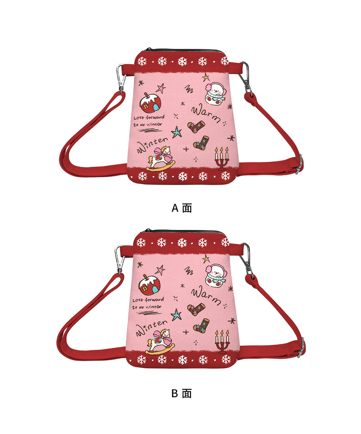 Winter Pony Canvas Phone Bag