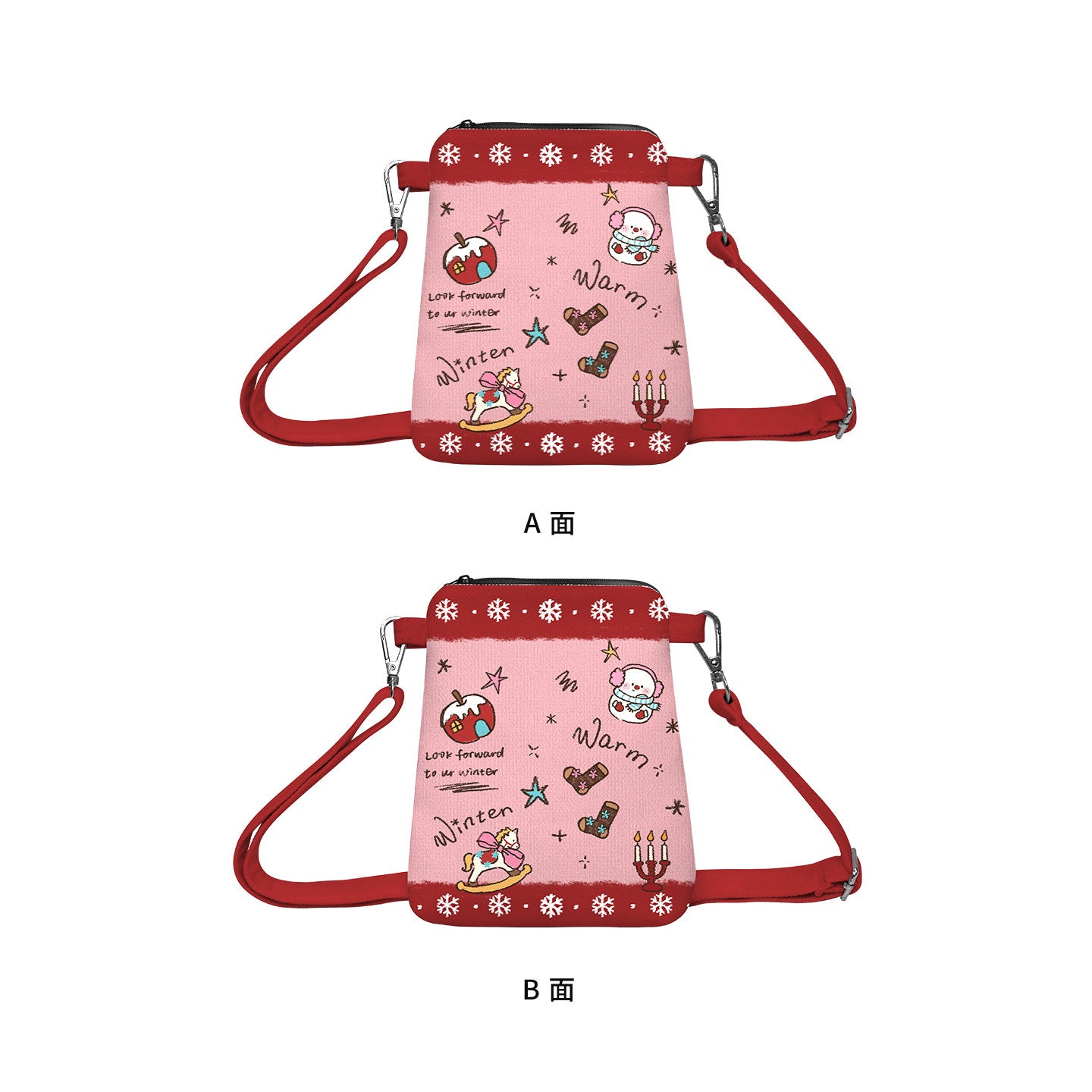 Winter Pony Canvas Phone Bag