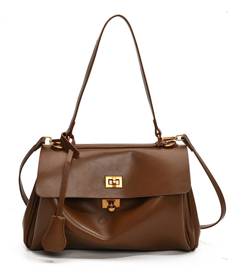 Audrey Vintage Turn-Lock Satchel Bag