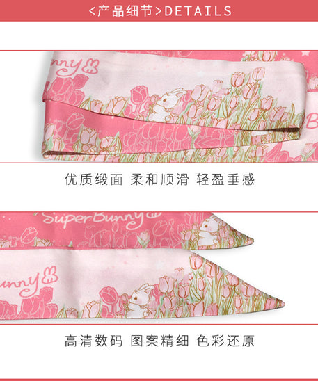 Tulip Field Silk Scarf