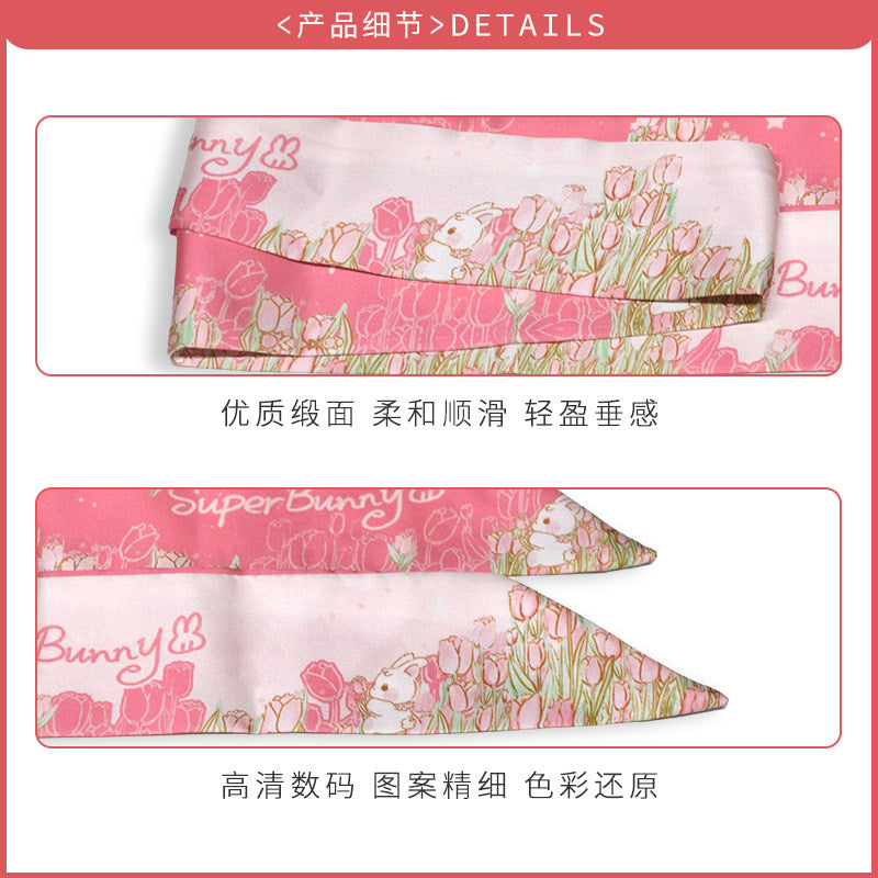 Tulip Field Silk Scarf