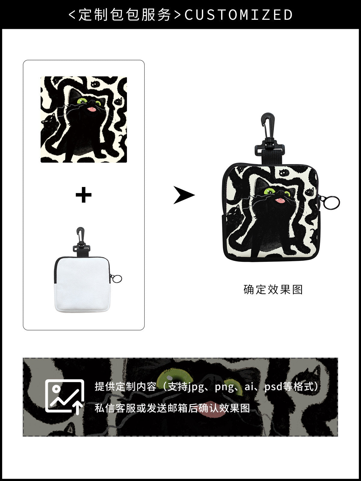 Little Black Canvas Card Wallet