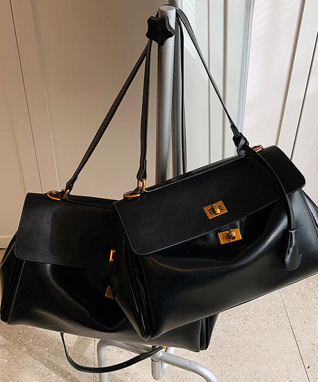 Audrey Vintage Turn-Lock Satchel Bag