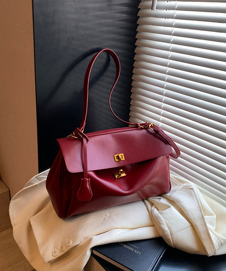 Audrey Vintage Turn-Lock Satchel Bag