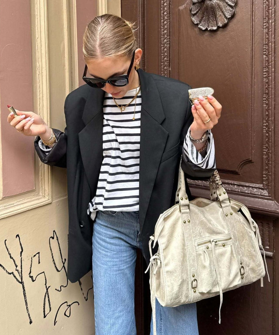 Throttle Studded Top-Handle Bag
