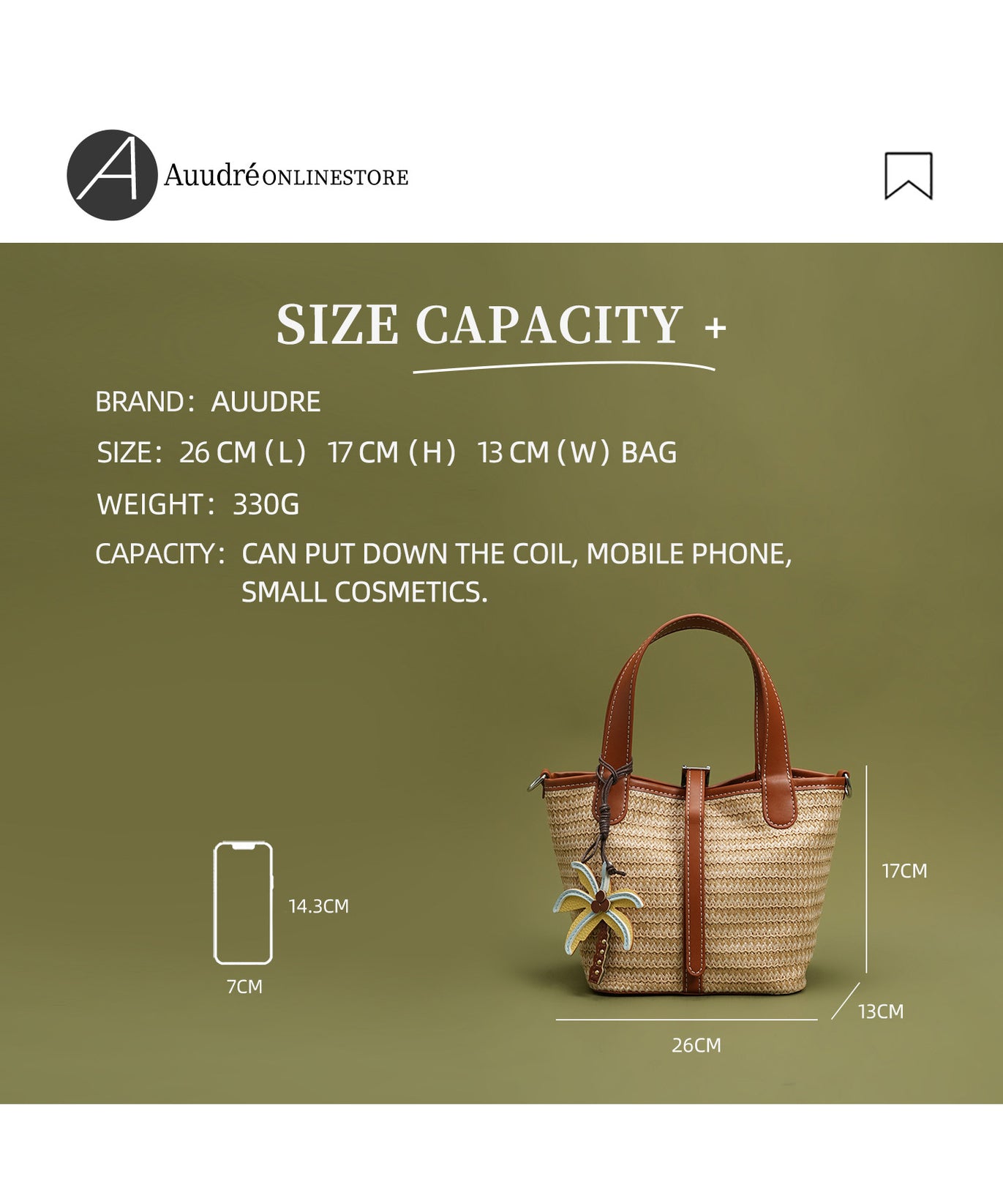 Harbour Mini Tote — Straw
