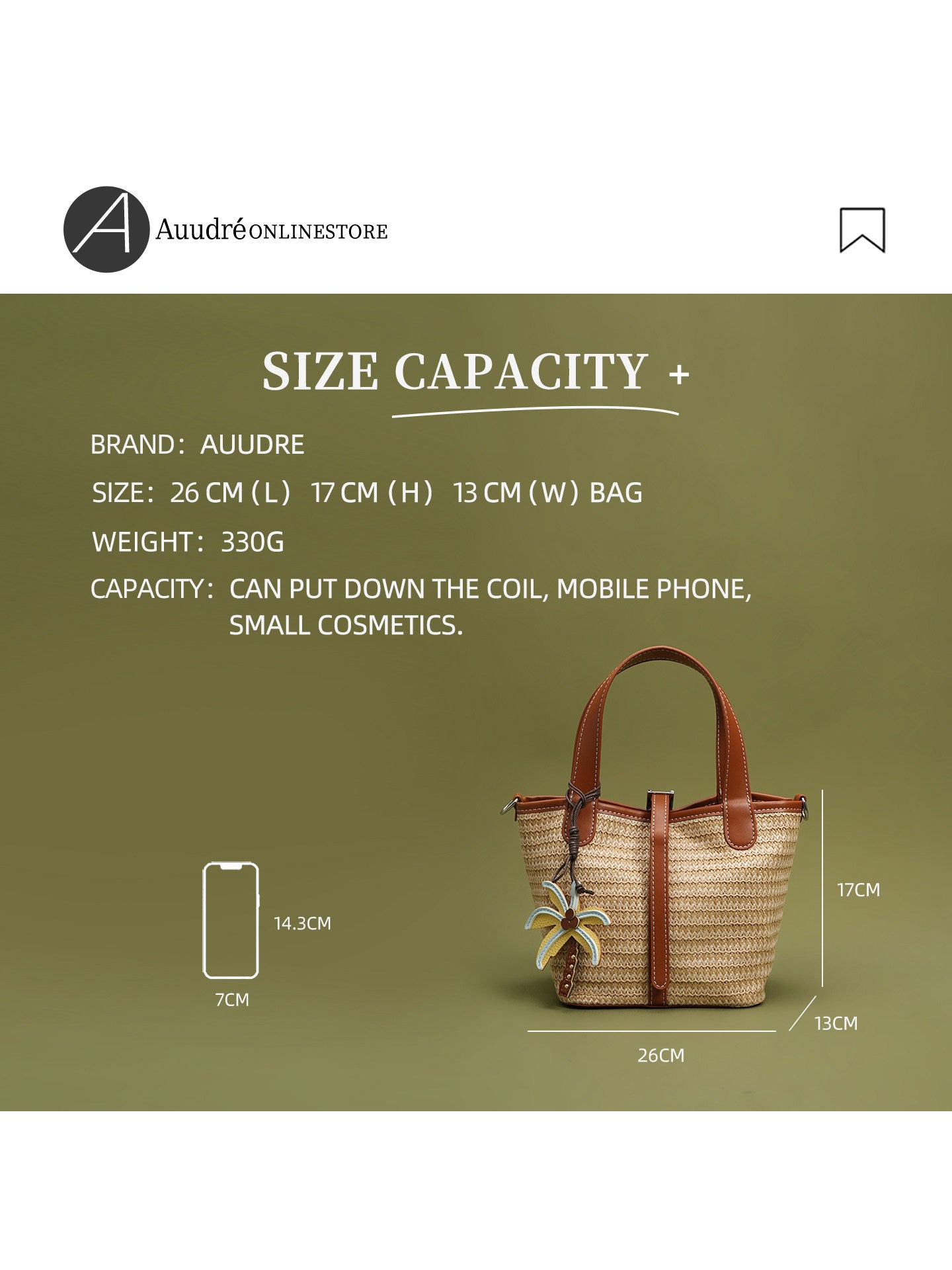 Harbour Mini Tote — Straw