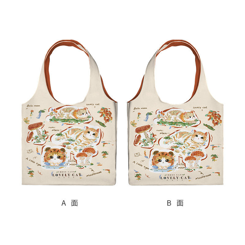 Ginger Cat Canvas Shoulder Bag