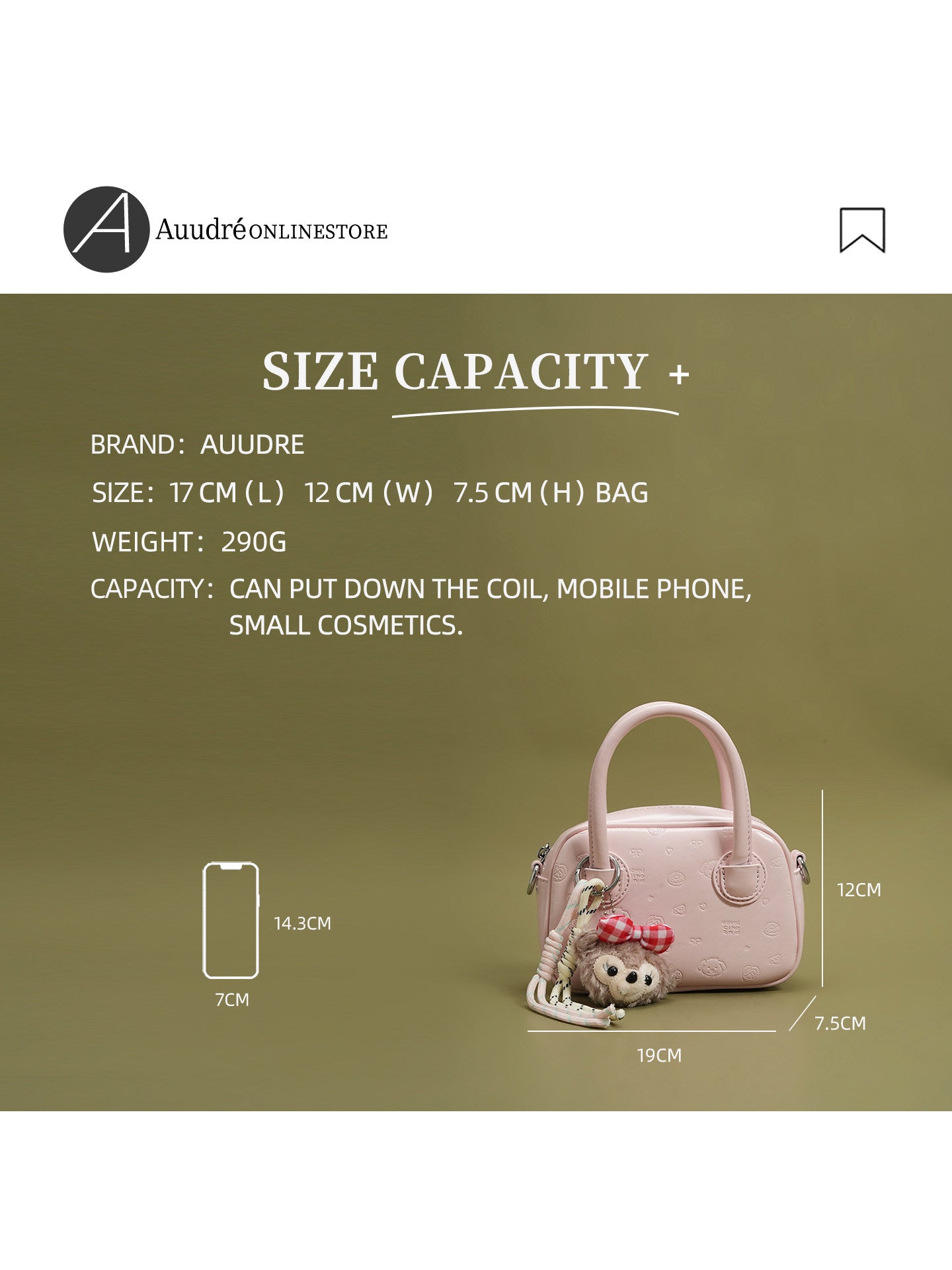 Rosette Bowling Bag — Pebbled