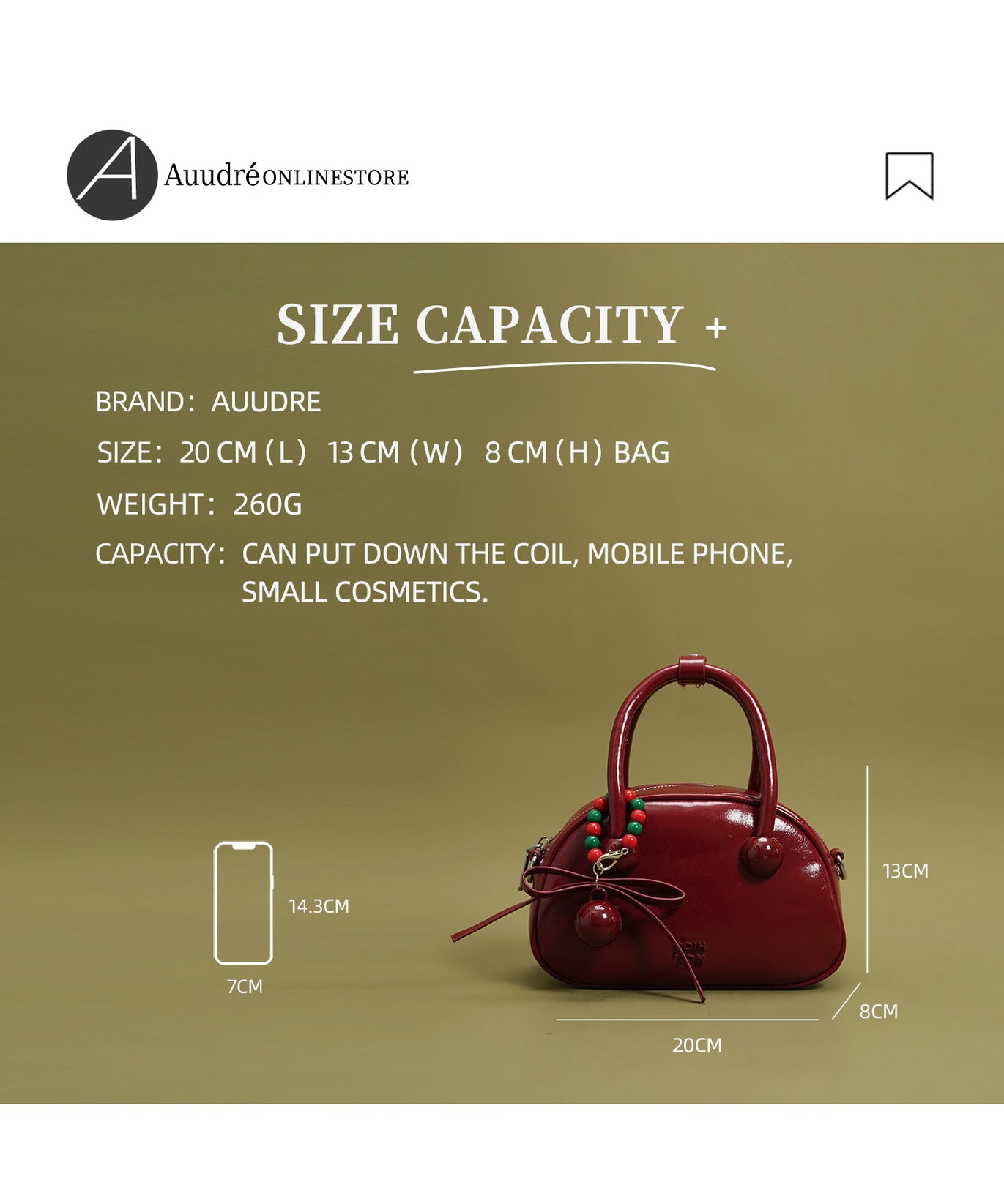 Cherry Patent Handbag