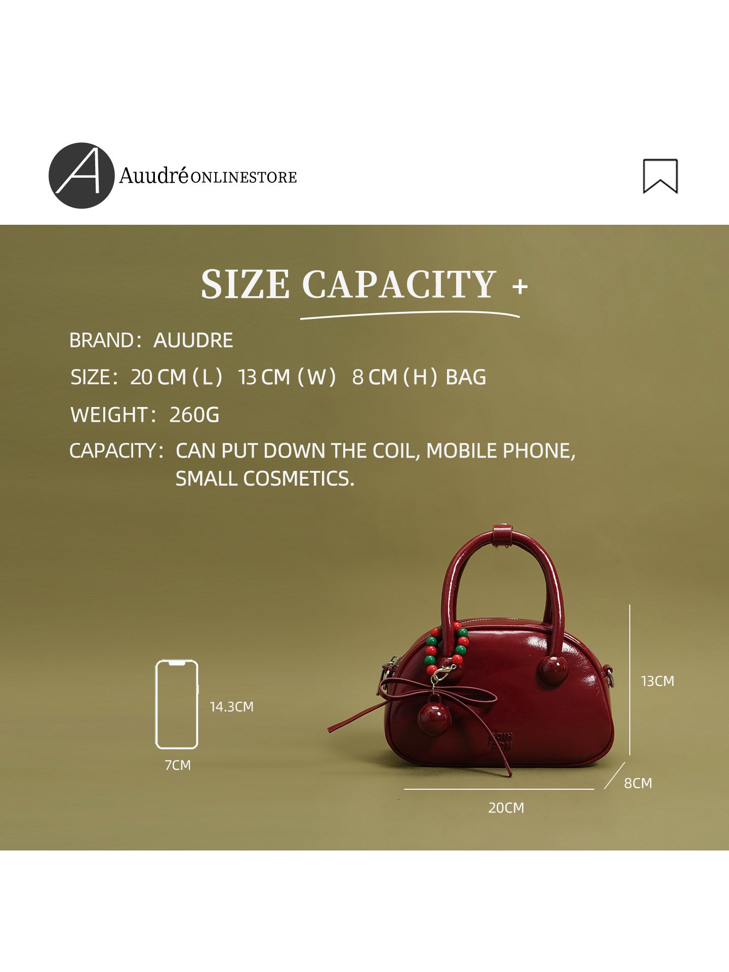 Cherry Patent Handbag