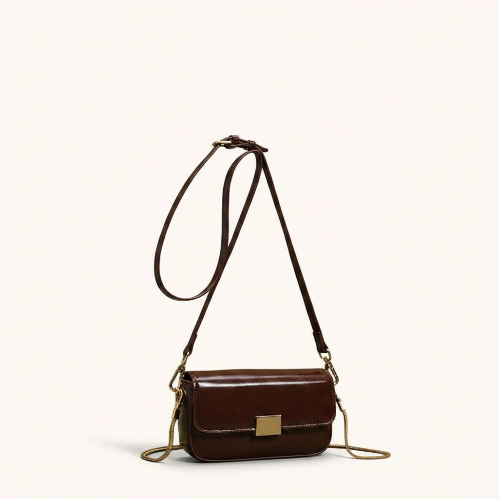 Praline Crossbody — Patent | Remove the bg with text of the products and replace the bg with image reference i give and keep the showdow of the products