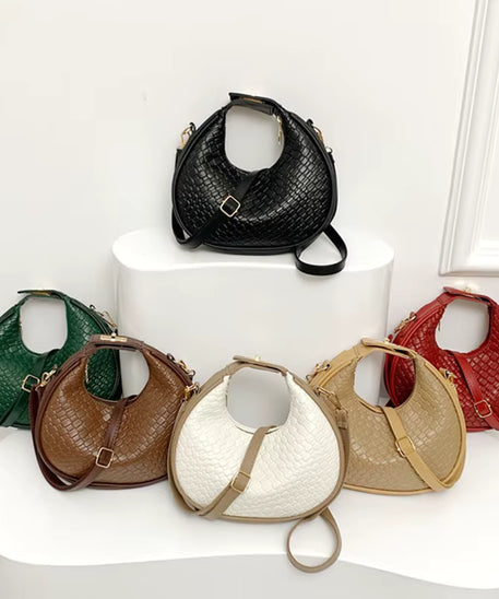 Sac à anse tressé couleur palourde