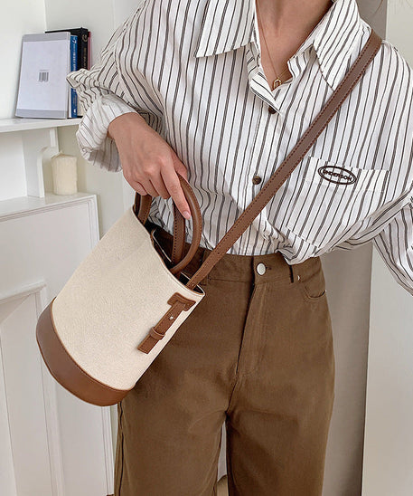 Serah Vegan Leather Crossbody Bucket Bag
