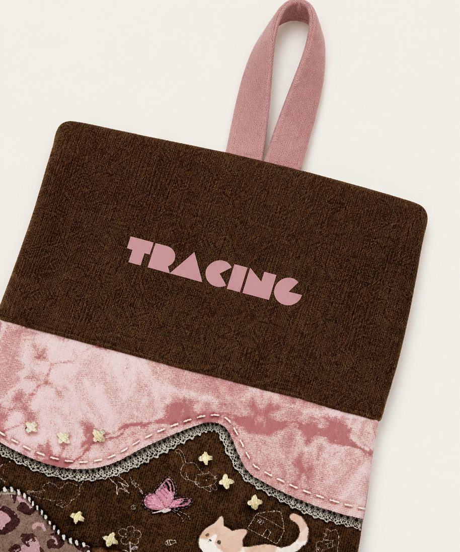 Cocoa Kitten Hanging Tissue Cover — hanging loop detail