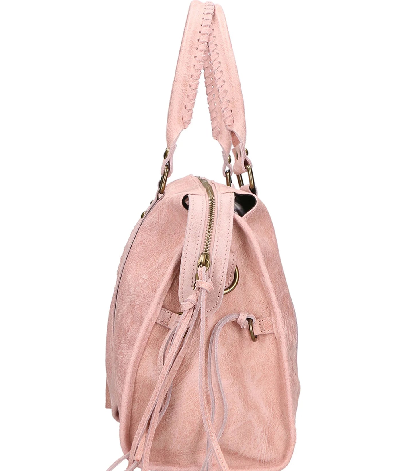 Throttle Studded Top-Handle Bag