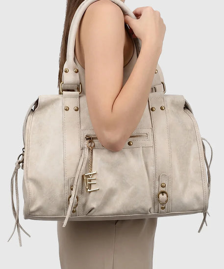 Throttle Studded Top-Handle Bag