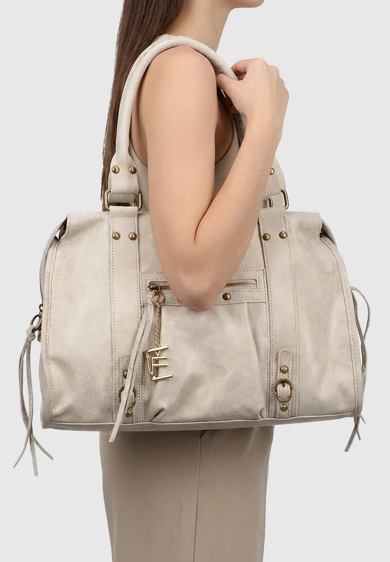Throttle Studded Top-Handle Bag