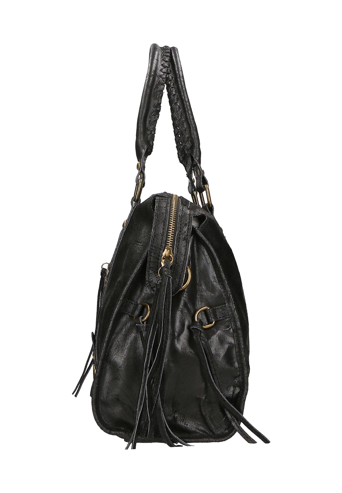 Throttle Studded Top-Handle Bag