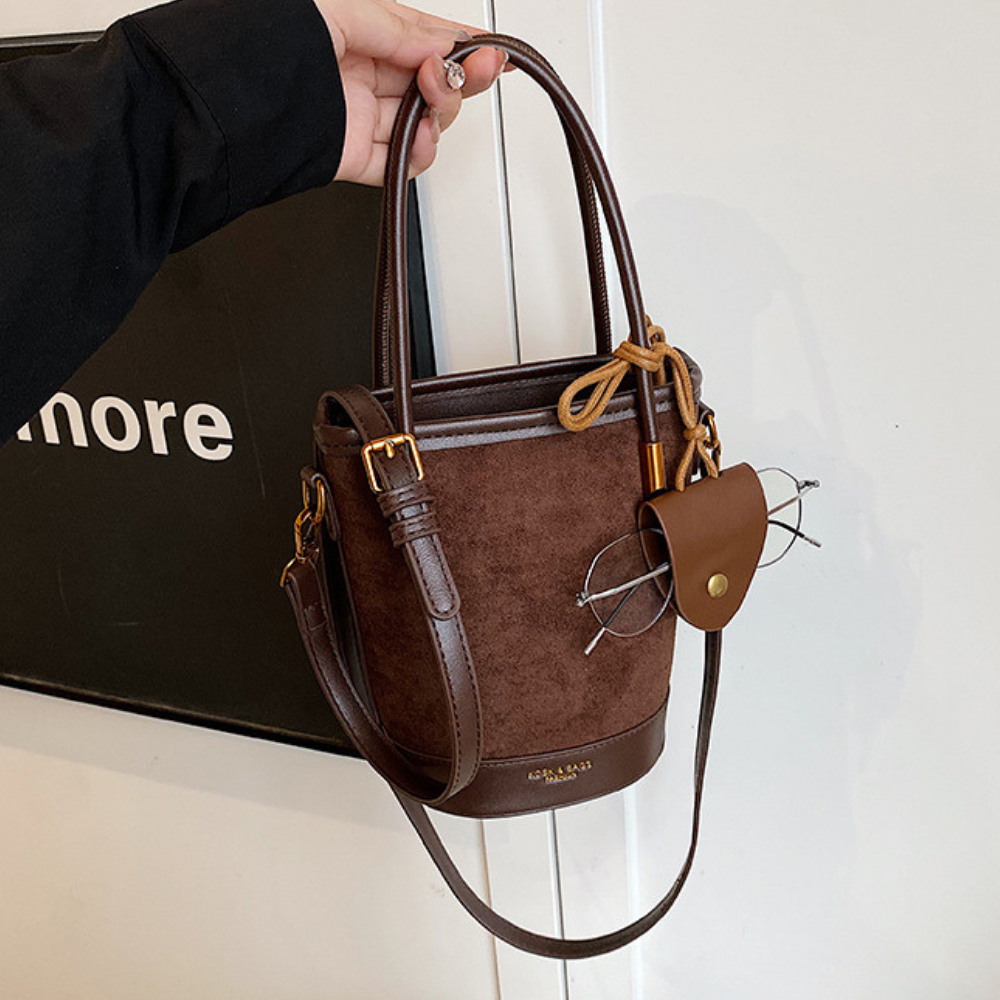 Évora Suede-Look Bucket Bag