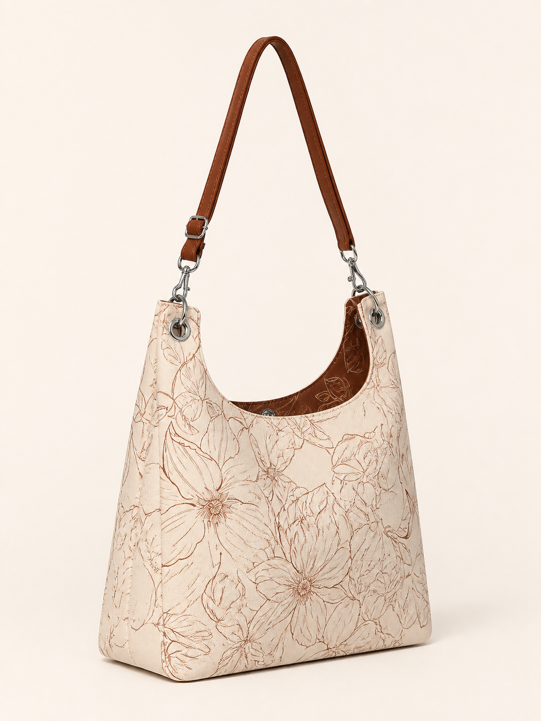 First Love Garden Canvas Shoulder Bag — back detail