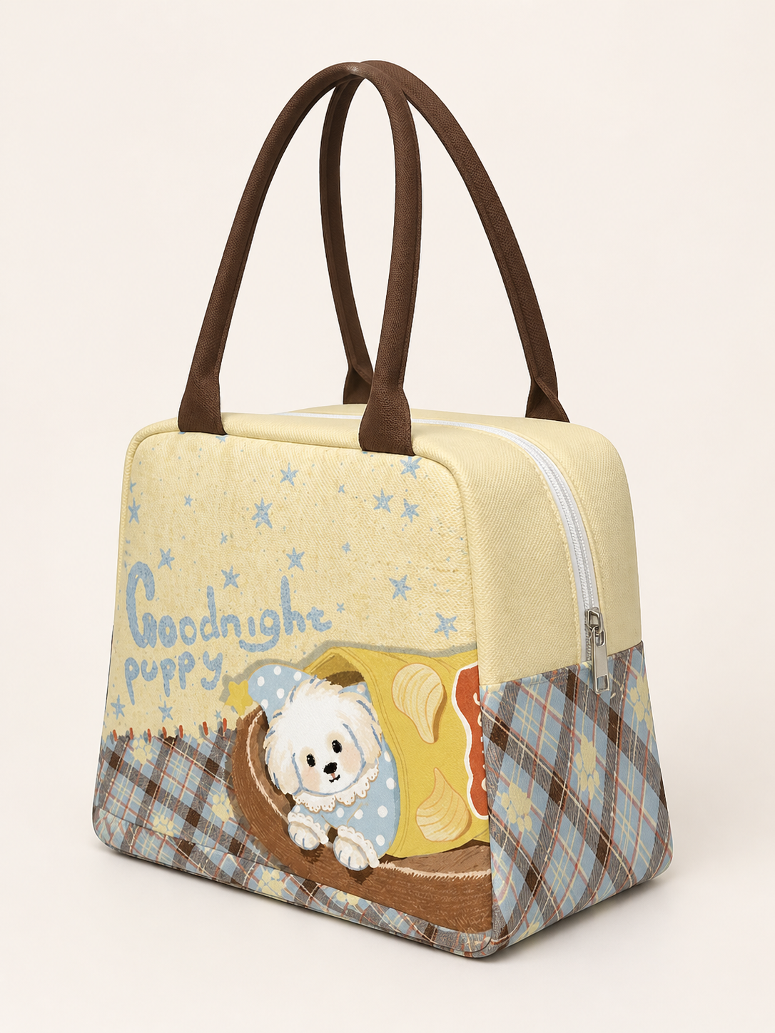 Goodnight Puppy Insulated Lunch Bag — back view
