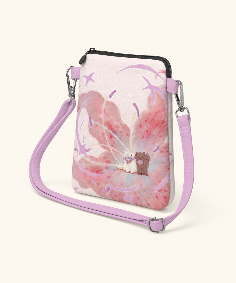 Lily Friends Canvas Phone Bag — back view