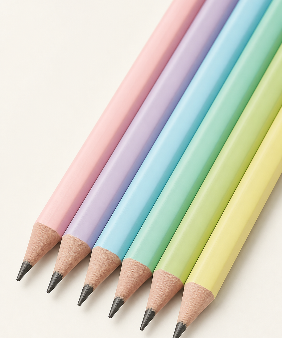 Macaron Triangular Pencils — barrel detail