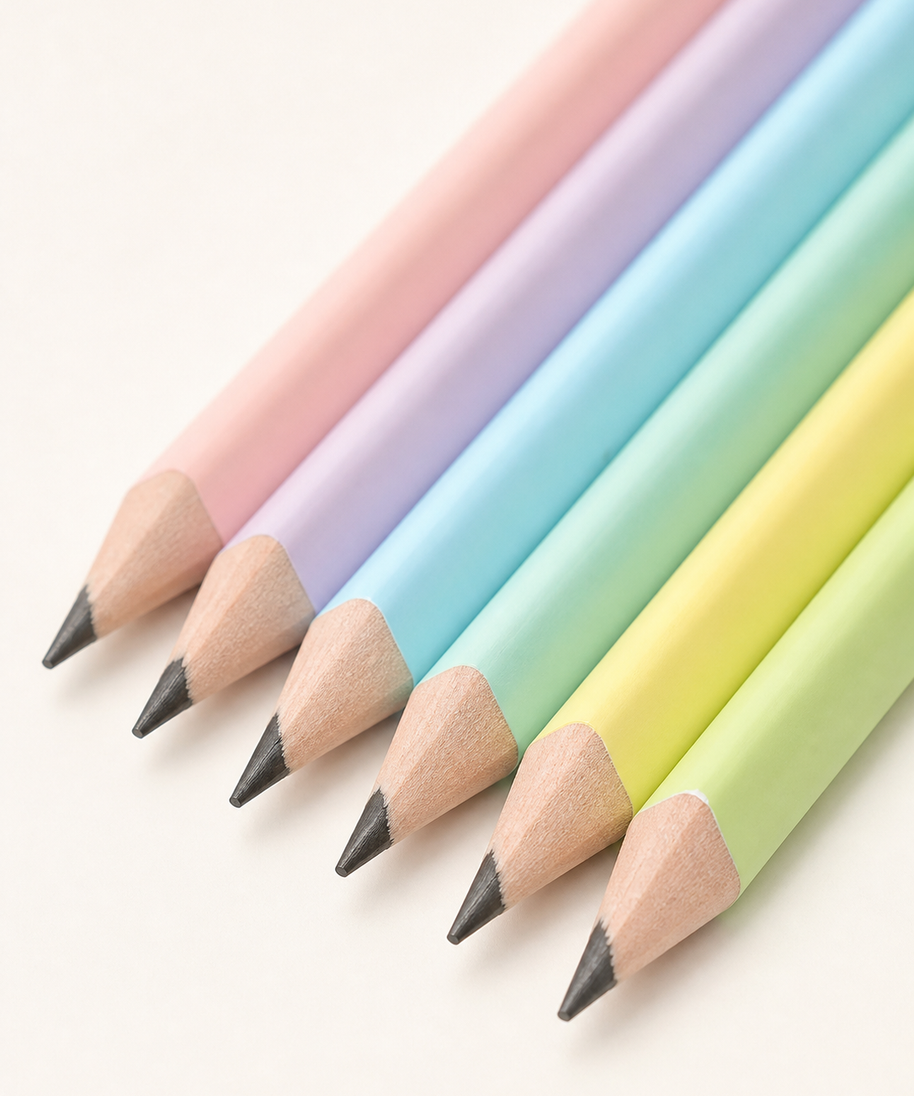Macaron Triangular Pencils — pencil tip detail