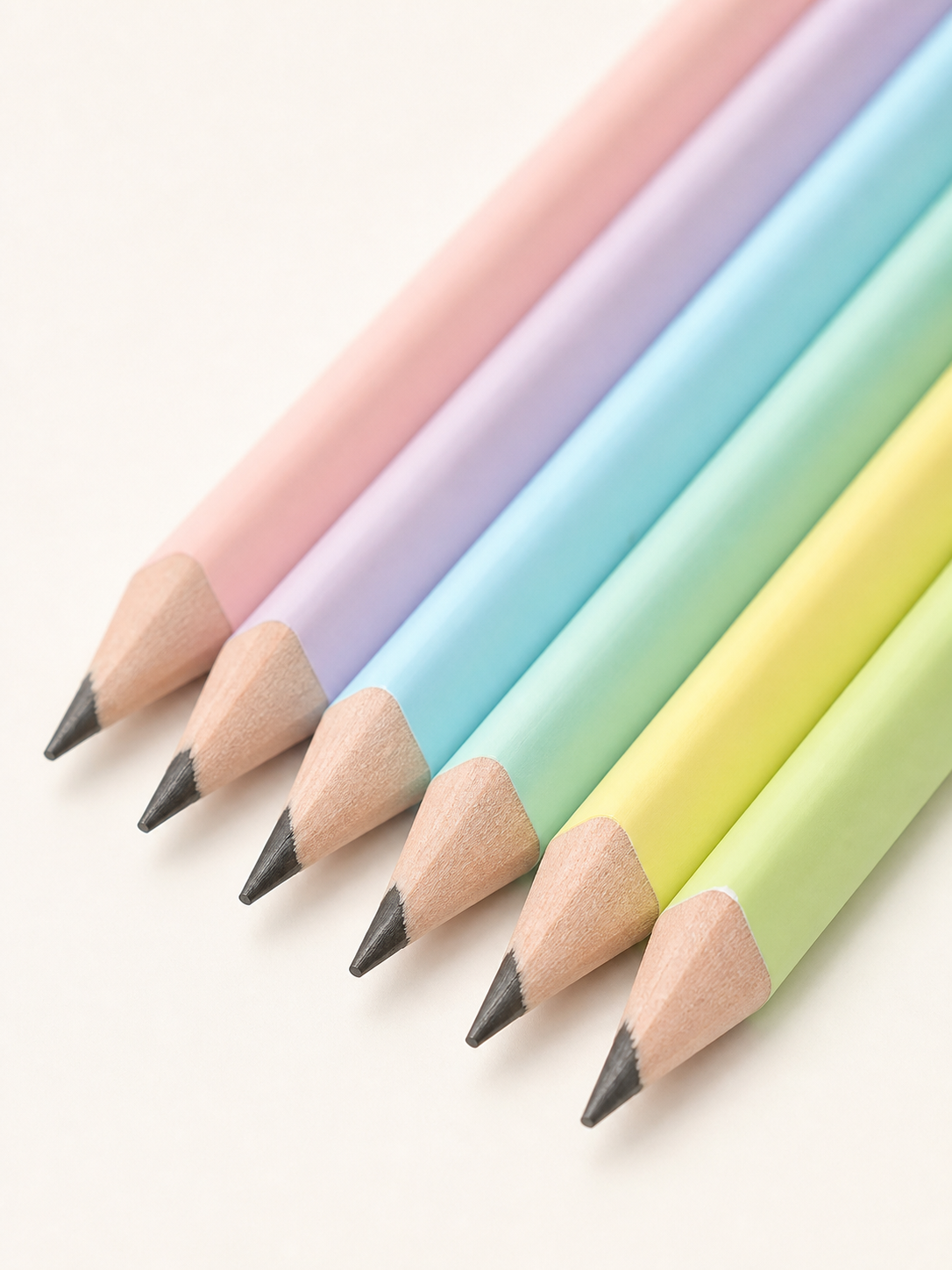 Macaron Triangular Pencils — pencil tip detail