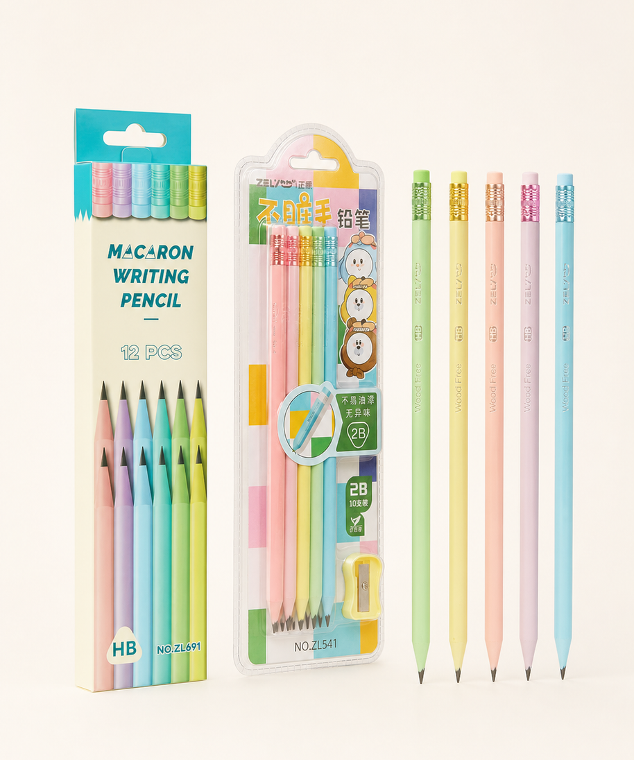 Macaron Triangular Pencils — set view