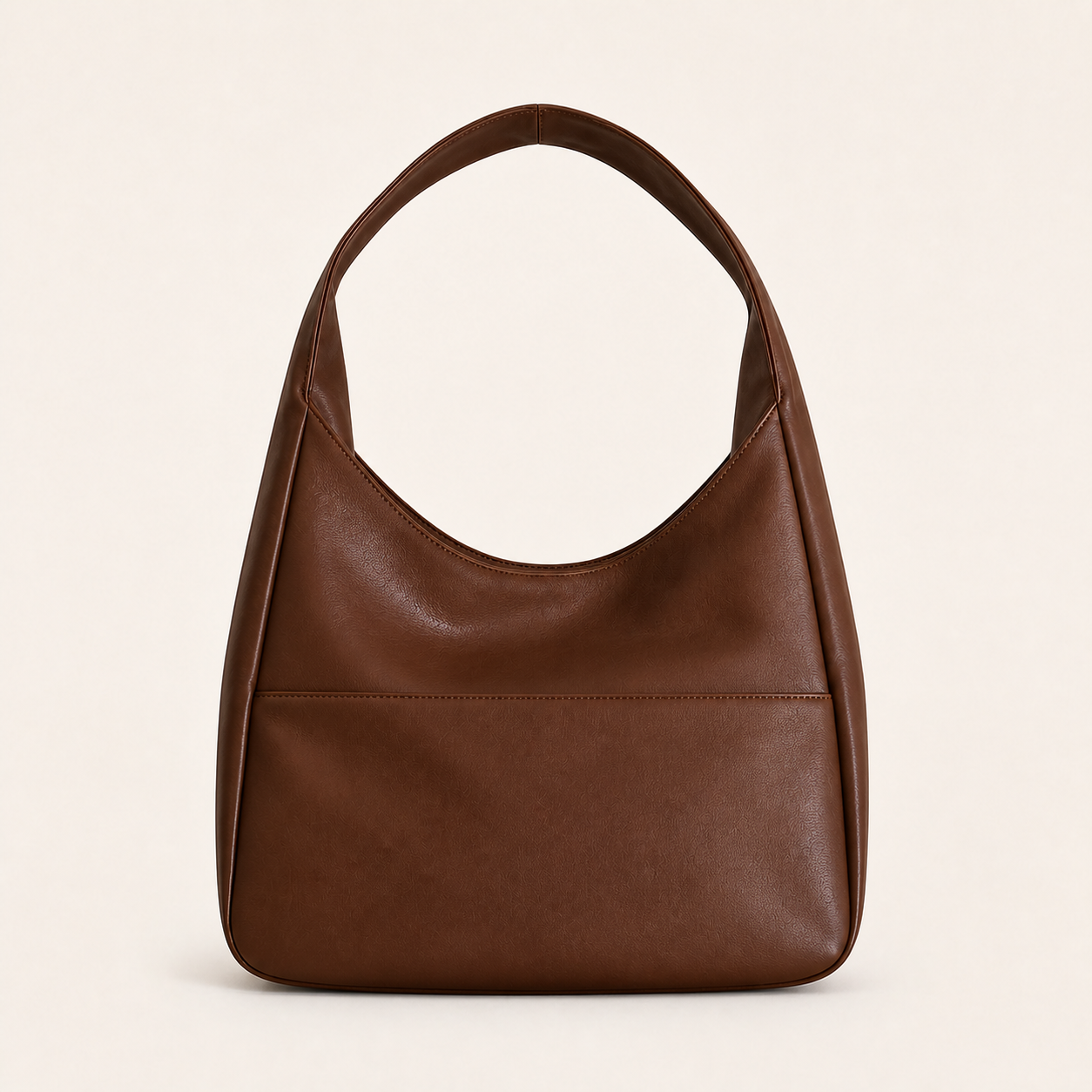Marlow Oversized Slouchy Hobo Bag back view on warm ivory background