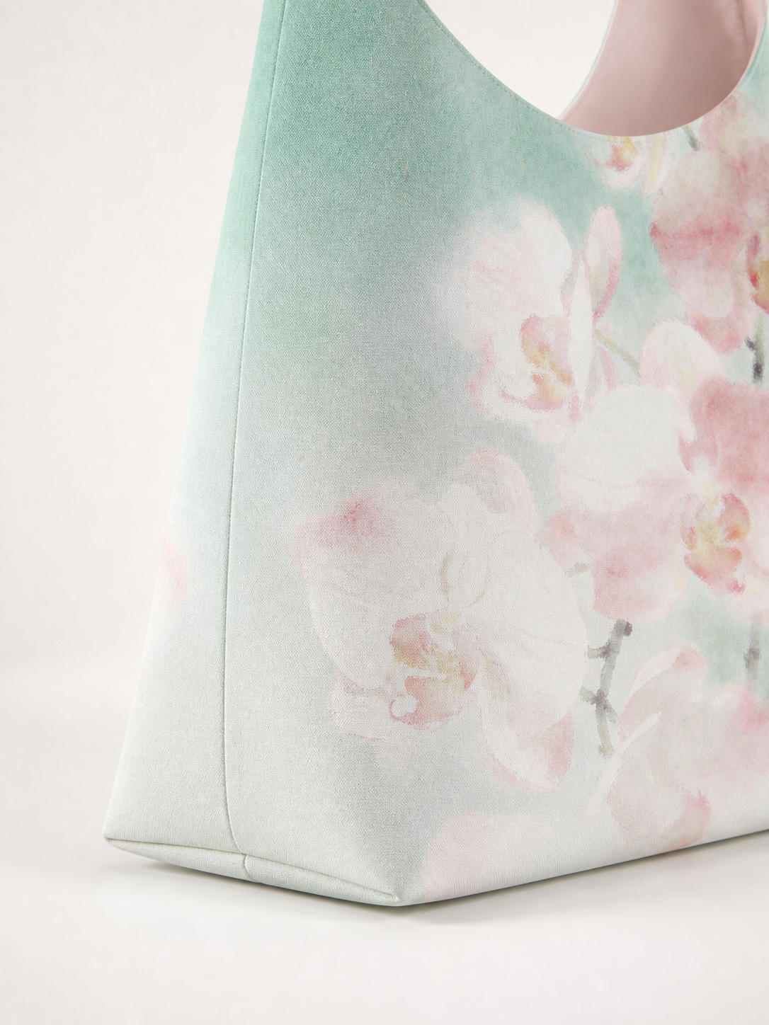 Mist Orchid Canvas Shoulder Bag — base detail
