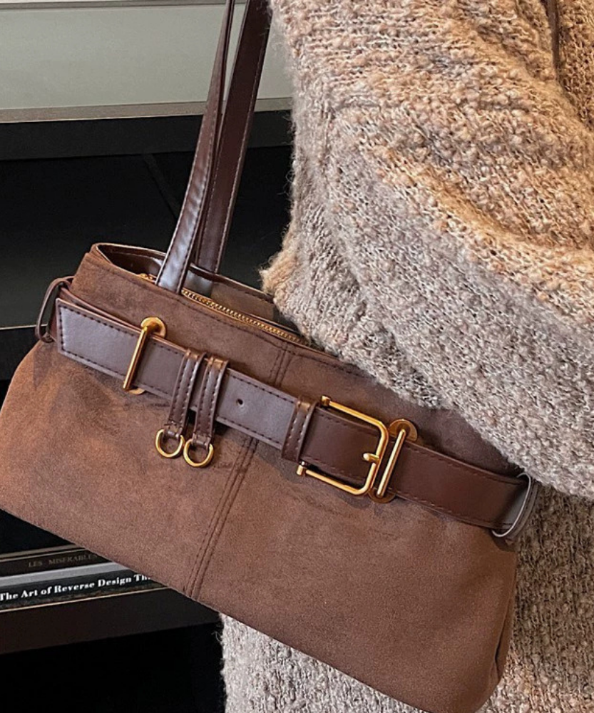Veloura Suede-Look Shoulder Bag