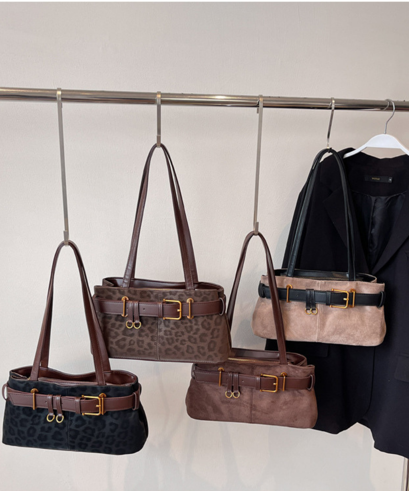 Veloura Suede-Look Shoulder Bag