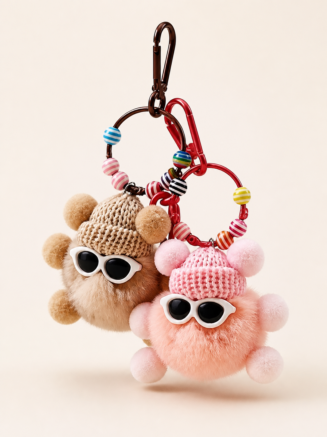 Pom-Pom Beanie Bag Charm — alternate view