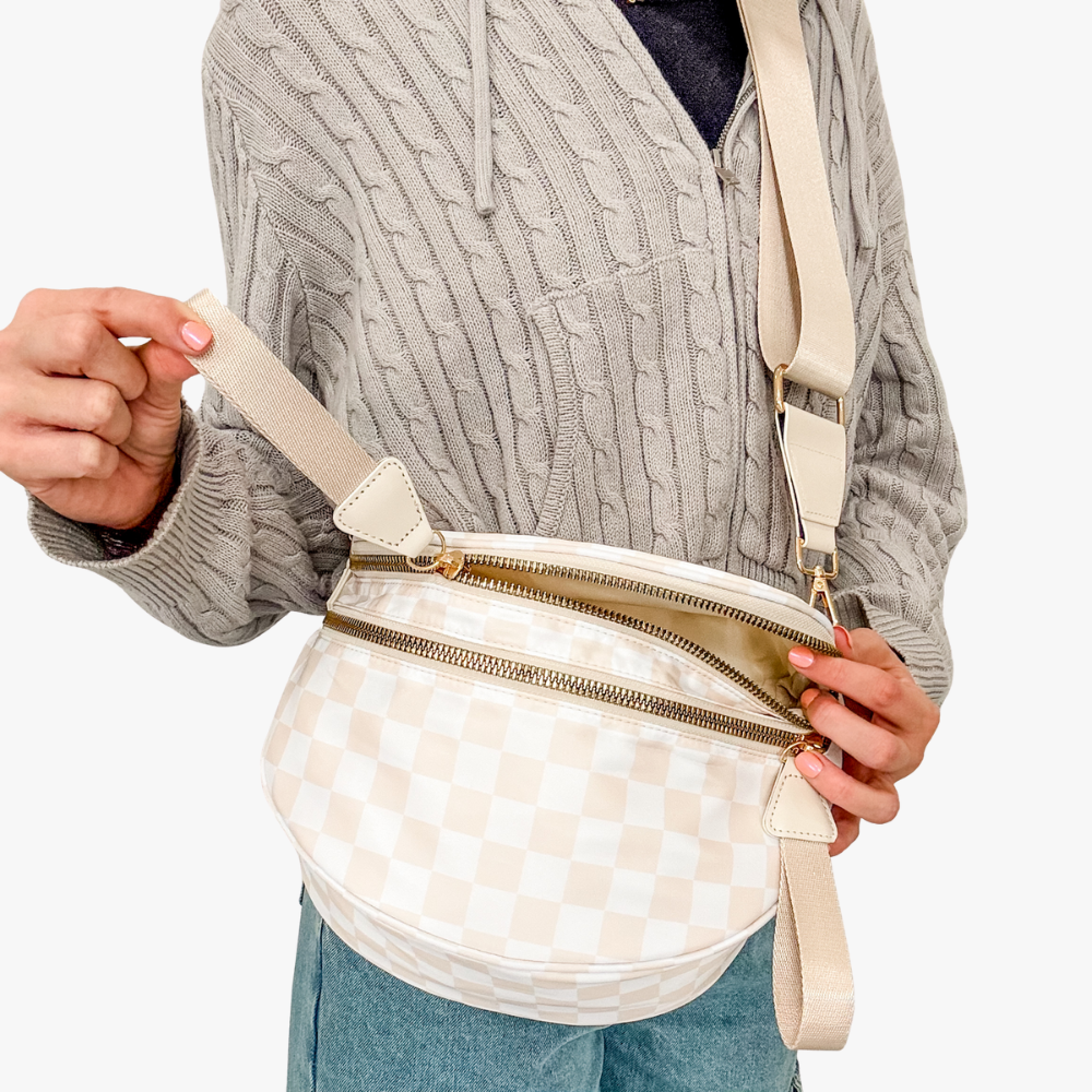 Valla Checkered Crossbody Bag