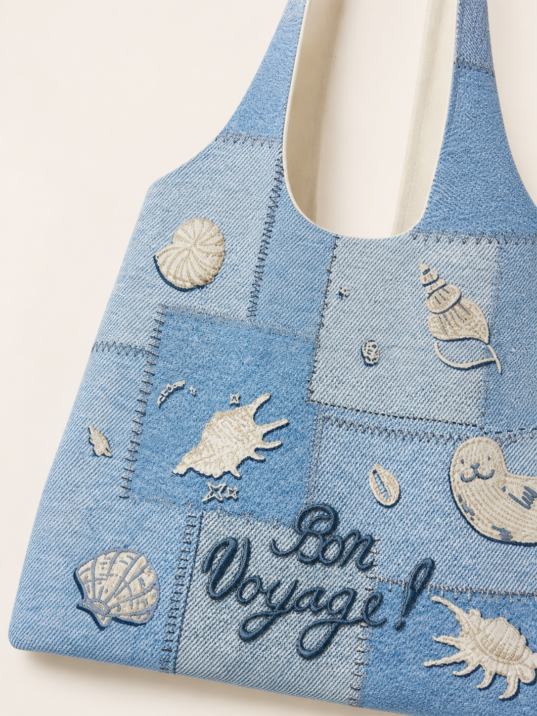 Sea Song Canvas Shoulder Bag — artwork detail