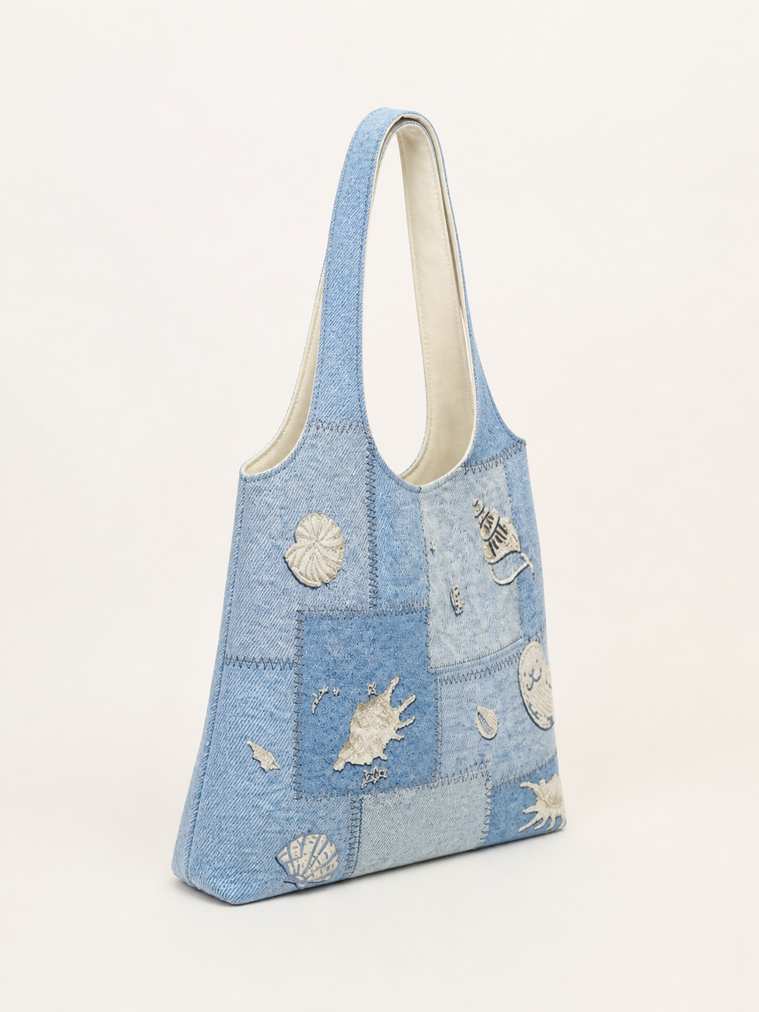 Sea Song Canvas Shoulder Bag — back view