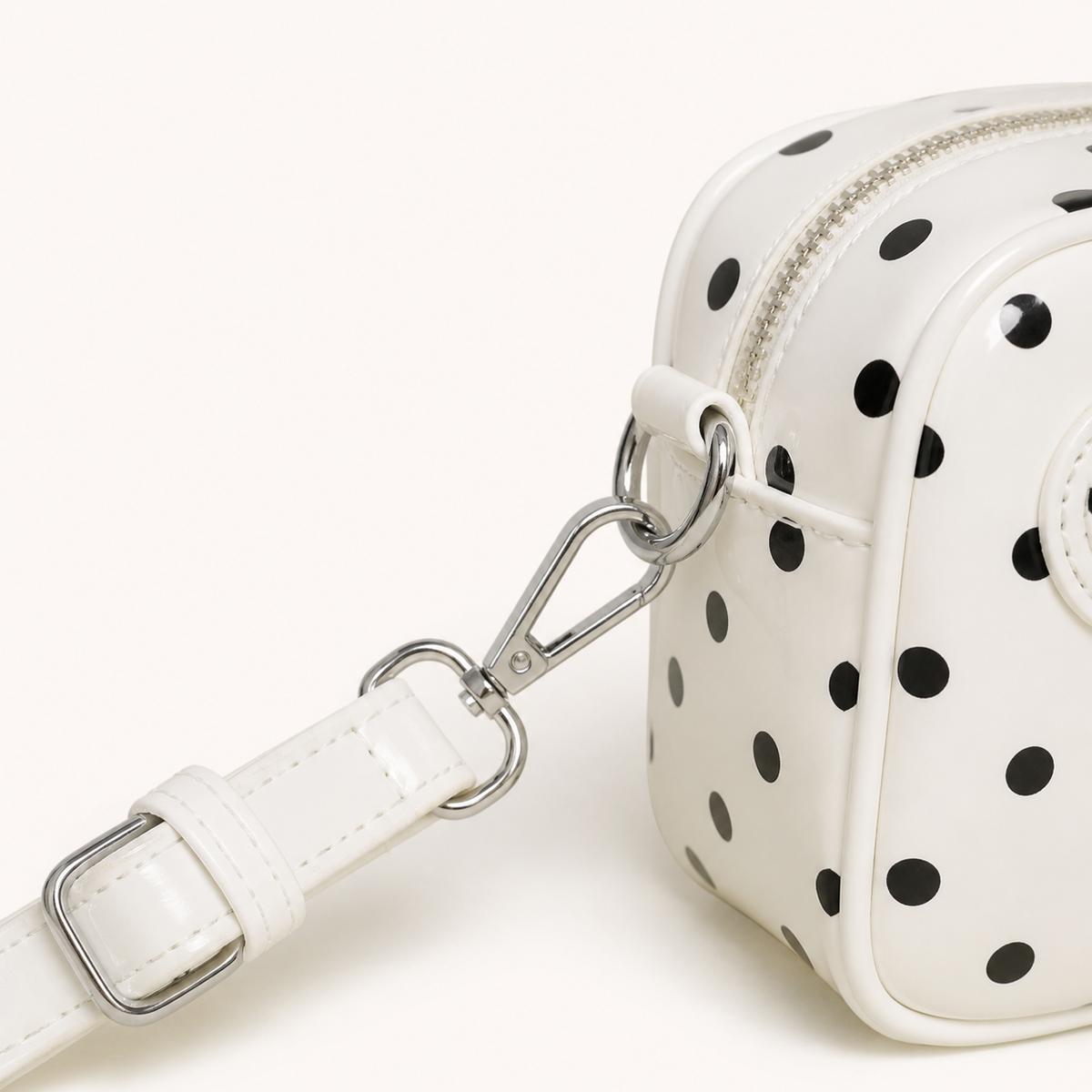 Spot Polka Dot Mini Bag — shoulder strap detail